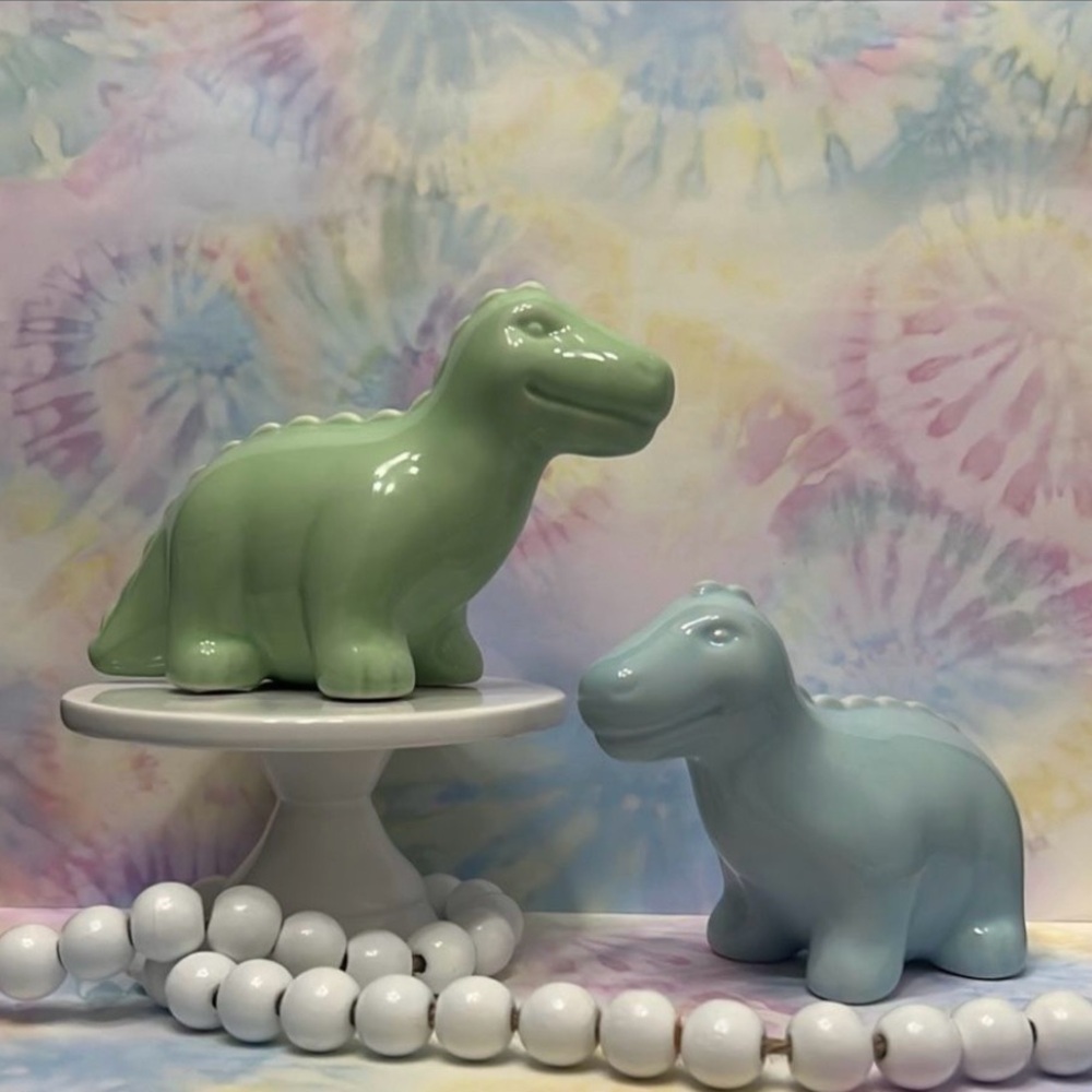Blue And Green Ceramic Dinosaur
Decorations